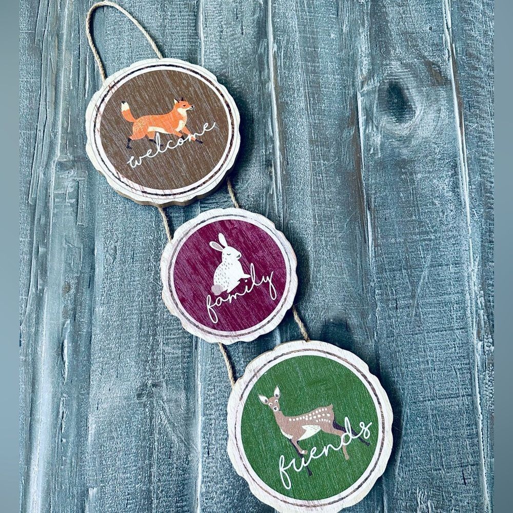 Fall Welcome Family Friends Woodland Animals Wall Decor